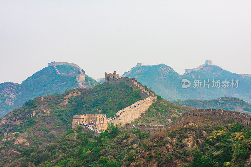 Great Wall, Ancient City Wall, Gray City Wall, Enemy Tower 万里长城、古代城墙、灰城墙、敌楼